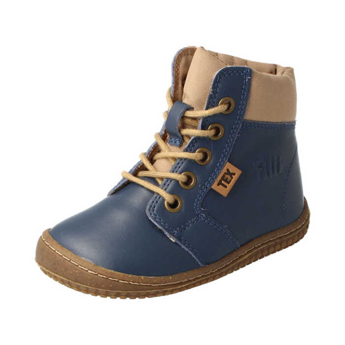 Filii Barfußschuh EVEREST Stiefel 28 Bio Schnürer ocean mit Wollfutter