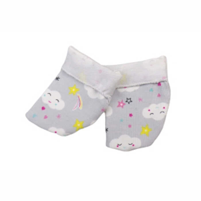 Emil Schwenk Socken Wolken (grau), Gr. 32 für Puppen