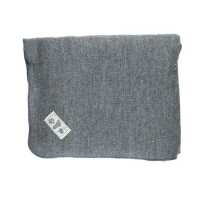 Lilano Decke Schurwolle KbT/Seide Jersey hellgrau 80x90cm