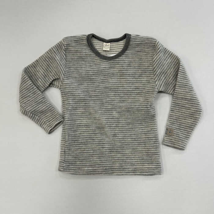 Lilano Kinder Shirt 104 hellgrau aus Wollfrottee kbT