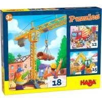 Haba Puzzles Baustellenfahrzeuge 3+
