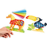 Goki Bastelset Flecht- und Webbilder Tiere, 3+