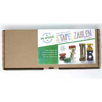 Wissner Stapelzahlen 34tlg RE-Wood in Montessori Farben
