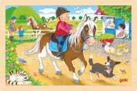 Goki Einlegepuzzle Ponyhof 57412 1+ Holz