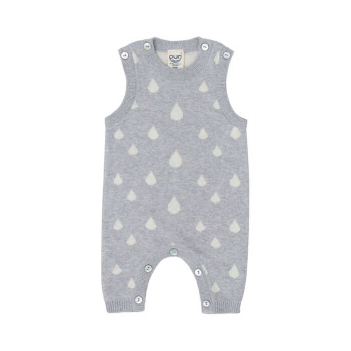 Puri Baby Overall ohne Arm Biobaumwolle mit Leinen GOTS
