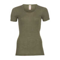 Engel Damen kurzarm Shirt aus Wolle kbT/Seide