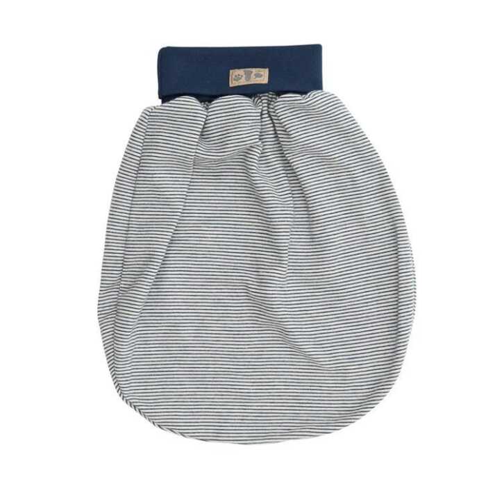 Lilano Baby Wickelsack mit Nabelbund marine aus Wolle/Seide