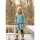 Enfant Terrible Sweatkleid mit Flanellpatch ozean-himmelblau