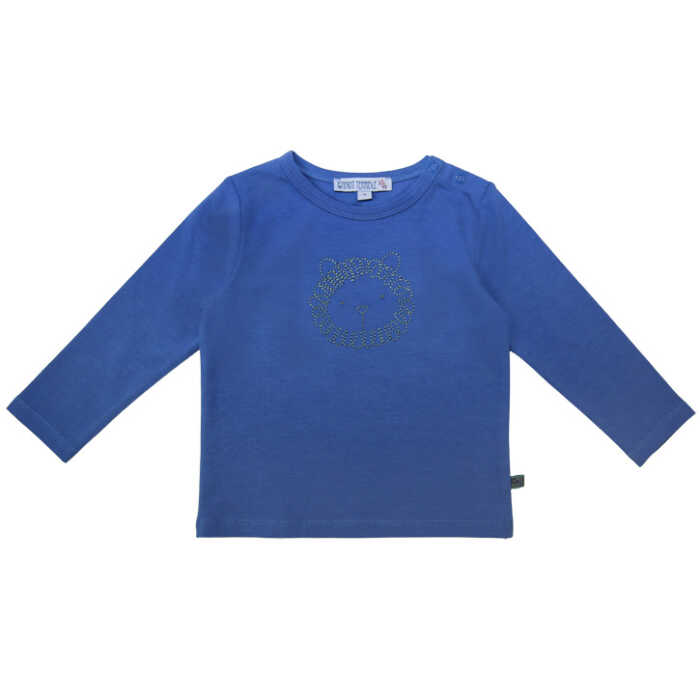 Enfant Terrible Baby T-Shirt mit Löwenstickerei  himmelblau