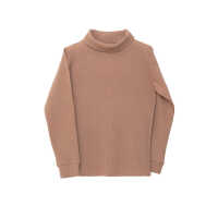 obf Shirt Langarm Turtleneck Bio-Merino Farbenspiel Petrolblau, 21039
