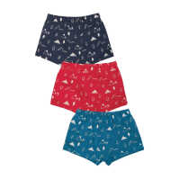 Frugi Sean Printed Boxer Shorts 3 pack, Mountain Multi