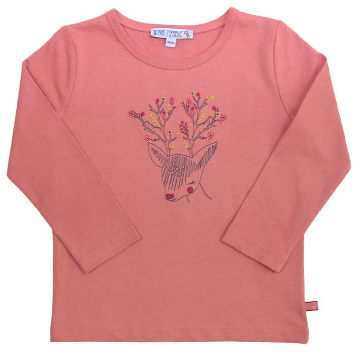 Enfant Terrible Langarm Shirt mit Stickerei Single Jersey Biobaumwolle