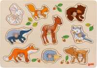 Goki Steckpuzzle Waldtiere 57387 1+ Holz