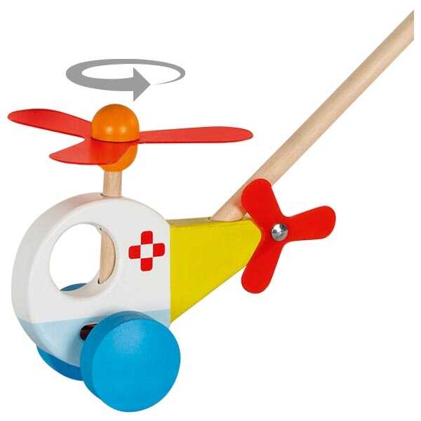 Goki Schiebefahrzeug Helikopter 1+