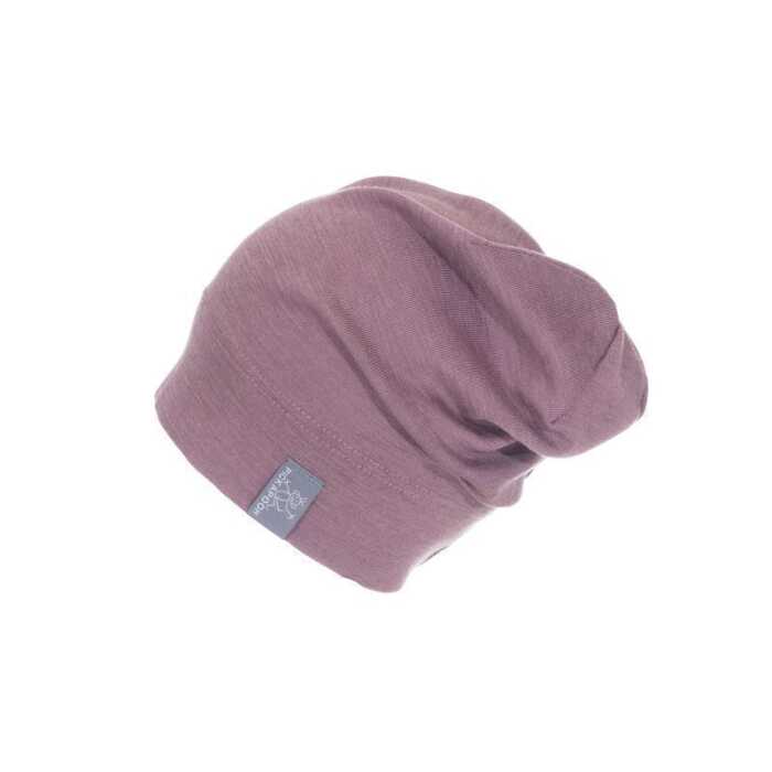 Pickapooh Beanie Mütze Rap Gr.56 alt rose Wolle kbT/Seide