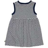 loud + proud Kleid Streifen mit Leinen 98/104 Ultramarin