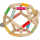 Goki Greifling Elastik Ball, gestreift 11cm