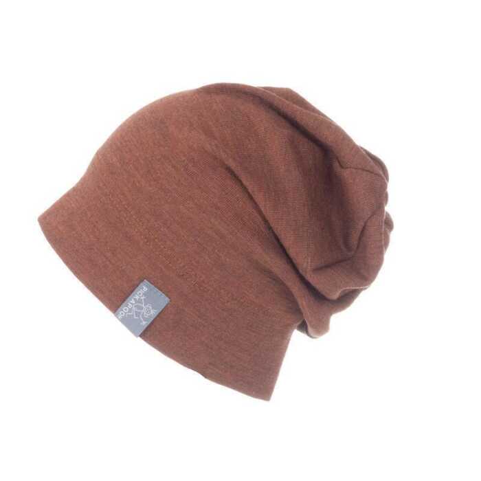 Pickapooh Beanie Mütze Rap Gr.54 red wood Wolle kbT/Seide