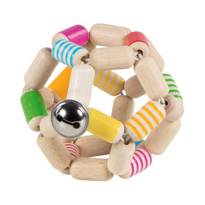 Goki Greifling Elastik Ball, bunt gestreift