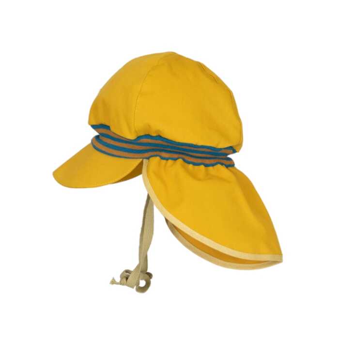 Pickapooh Tim 54 golden yellow UV60/ BW-Strick kbA gold-petrol gestreift