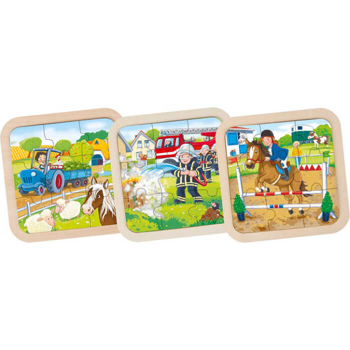 Goki Einlegepuzzle Bauernhof 2+
