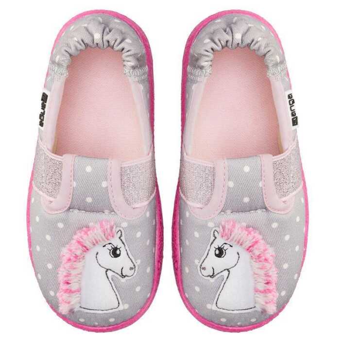 Nanga Pferdchen 2.0 hellgrau Slipper Hausschuh