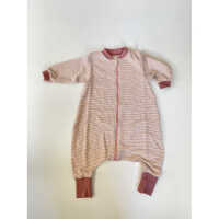 Lilano Schlafsack Ringel mit Füßen 98/104 mauve
