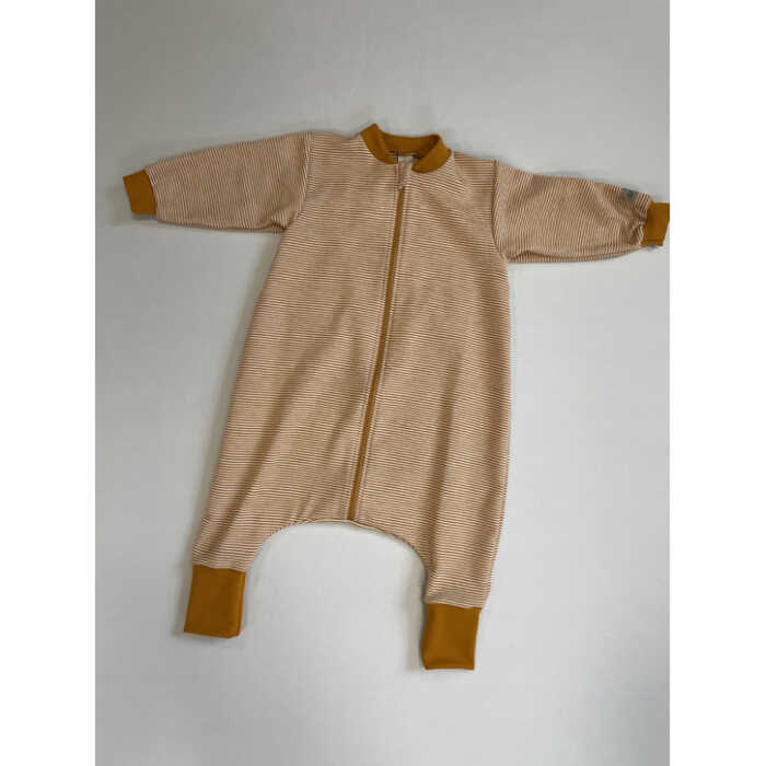 Lilano Kinder Schlafsack mit Füßen 86/92 curry Wolle kbT/Seide