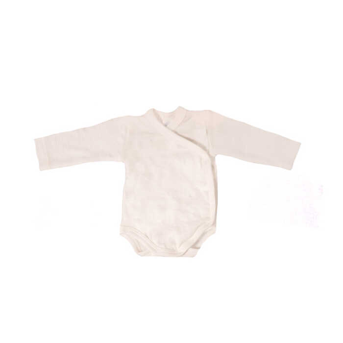 Cosilana Baby Wickelbody Langarm  Wolle/Seide