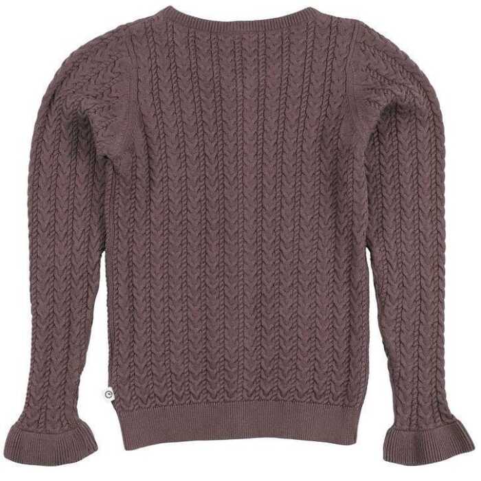 Müsli Knit frill cardigan Grape