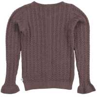 Müsli Knit frill cardigan Grape