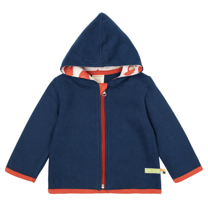 Loud + Proud Unisex Kinder Ringeljacke - Bio Baumwolle Kapuzenjacke Made In Portugal