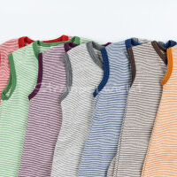 Lilano Schlafsack ohne Arm aus Wolle kbT/Seide ringel