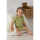 Cosilana Baby Body kurzarm aus Wolle/Seide geringelt