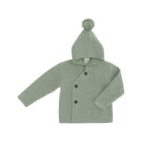 Puri Hoodie 3 Knöpfe 86/92 jade