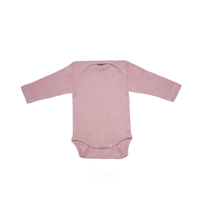Cosilana Baby Body langarm aus Baumwolle/ Wolle/Seide