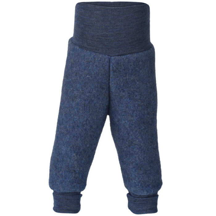 Engel Kinder Hose mit Nabelbund aus dickem Wollfleece, IVN BEST