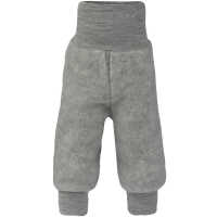 Engel Kinder Hose mit Nabelbund aus dickem Wollfleece, IVN BEST