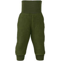 Engel Kinder Hose mit Nabelbund aus dickem Wollfleece, IVN BEST