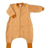 Lilano Kinder Schlafsack mit Füßen 74/80 curry aus Wollfrottee kbT