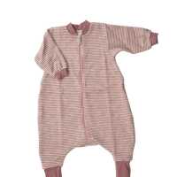 Lilano Kinder Schlafsack mit Füßen 86/92 mauve aus Wollfrottee kbT