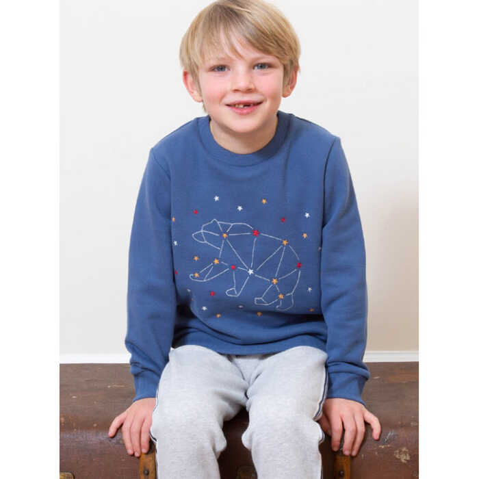 Kite Star Bear Sweatshirt Navy