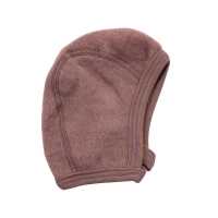 Lilano Erstlingsmütze mauve 56 Wollfrottee kbT Plüsch