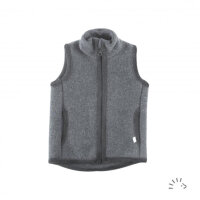 Iobio Gilet Kinderweste 122/128 anthrazit  aus Wollwalk GOTS