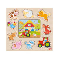Goki Einlegepuzzle Bauernhoftiere 2+ Holz