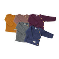 Lilano Baby Wickelshirt 62 mauve aus Wollfrottee kbT...