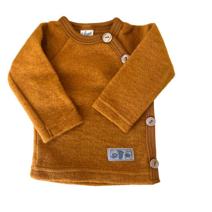 Lilano Baby Wickelshirt 68 curry aus Wollfrottee kbT Plüsch