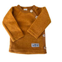 Lilano Baby Wickelshirt 68 curry aus Wollfrottee kbT...