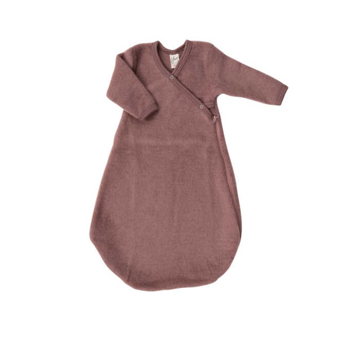 Lilano Schlafsack Wickelform mauve 50/56 aus Wollfrottee kbT Plüsch