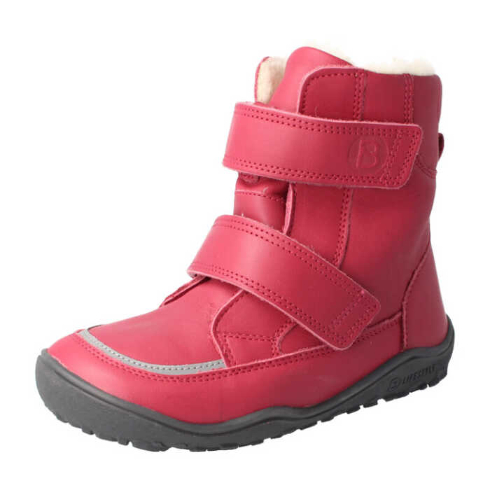 BLifestyle PEKARI TEX himbeer hoher Winterstiefel  Barfußschuh Bioleder mit Wollfutter